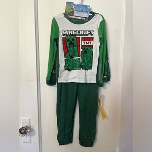 Minecraft 2 pair set of pajamas-size 6 NWT